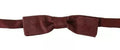 Dolce & Gabbana Bordeaux Silk Floral Faille Adjustable Bow Tie