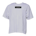 White Logo Print Cotton Crew Neck T-shirt