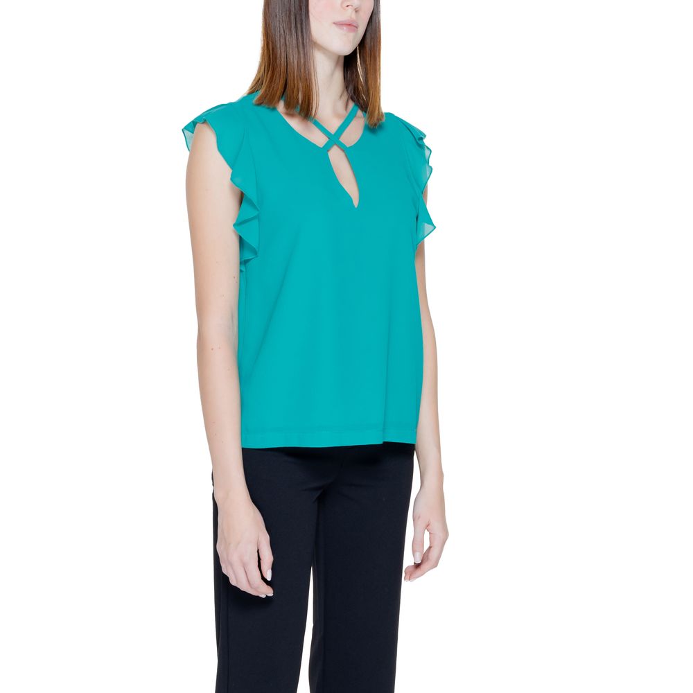 Bicolor Polyester Blouse