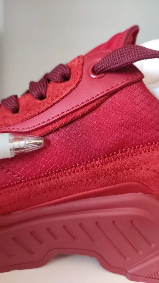 Red Leather Daymaster Low Top Sneakers Shoes