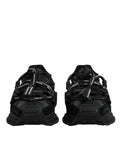 Black Low Top Space Lace Up Sneakers Shoes