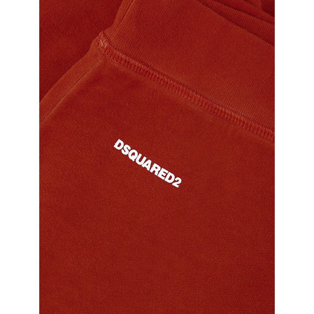 Red Cotton Athletic Pants