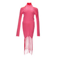 Pink Cotton Casual Dress