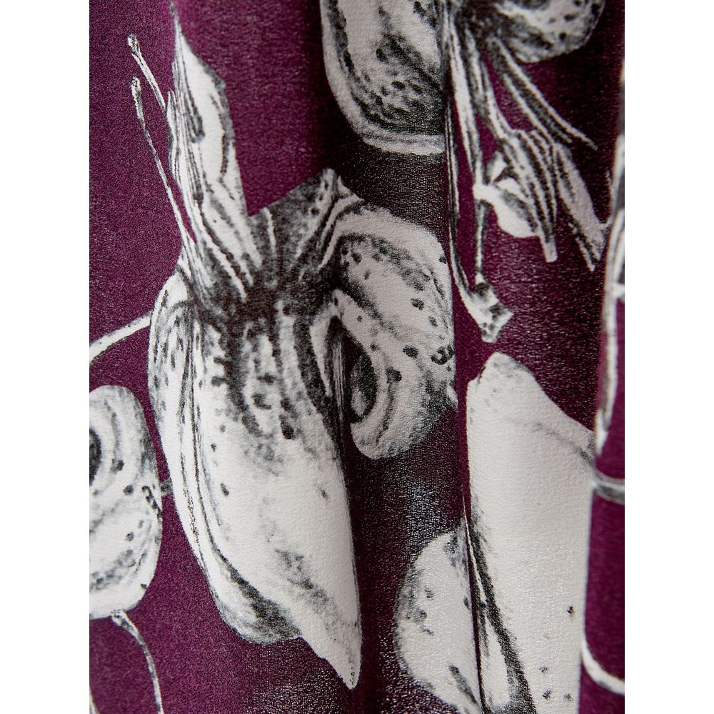 Purple Viscose Casual Dress