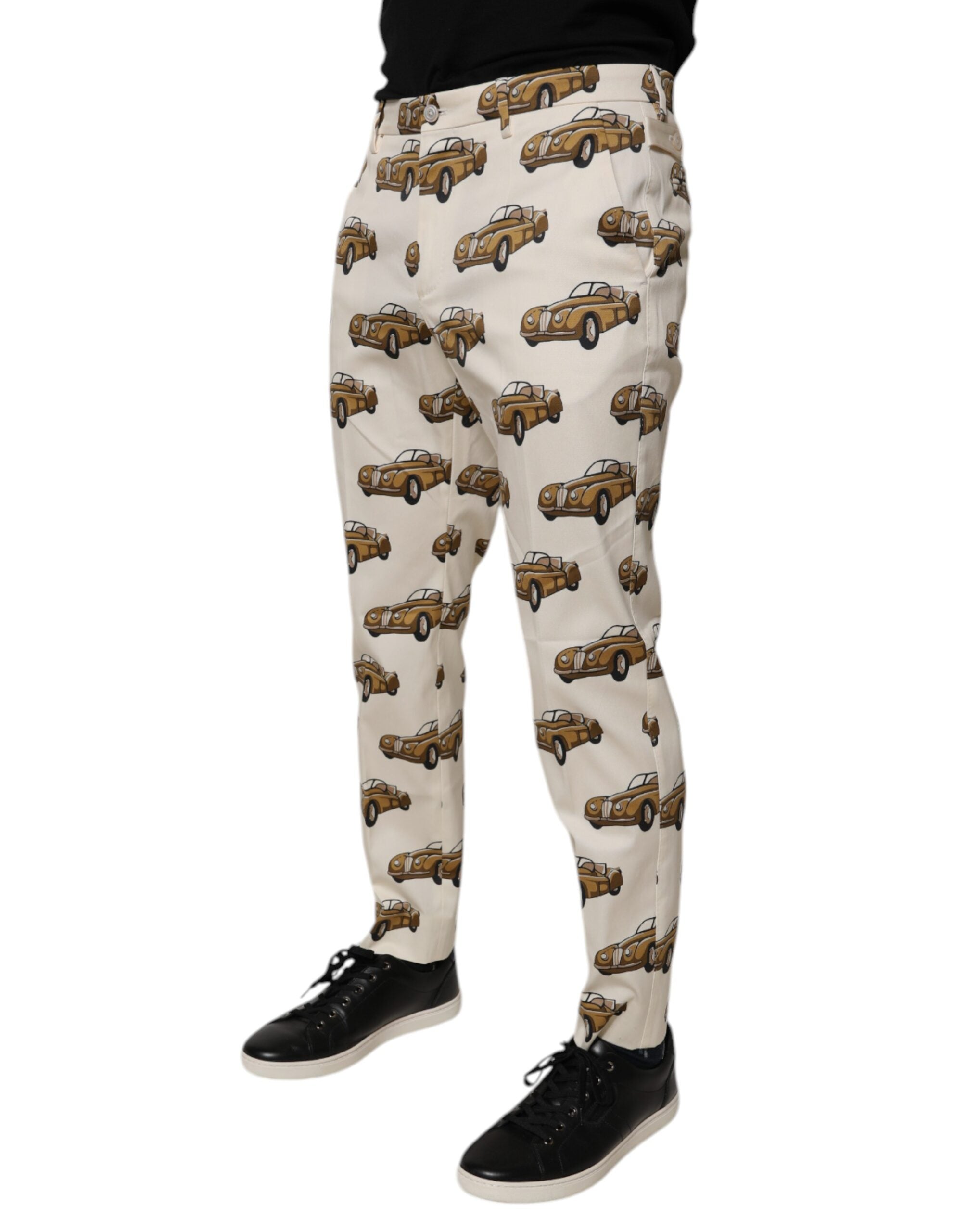 Off White Cars Cotton Skinny Men Denim Jeans