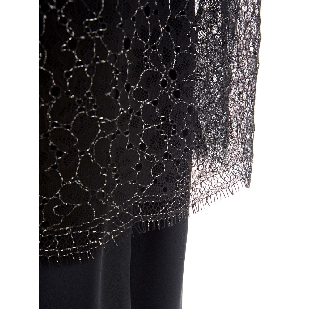 Black Nylon Casual Dress