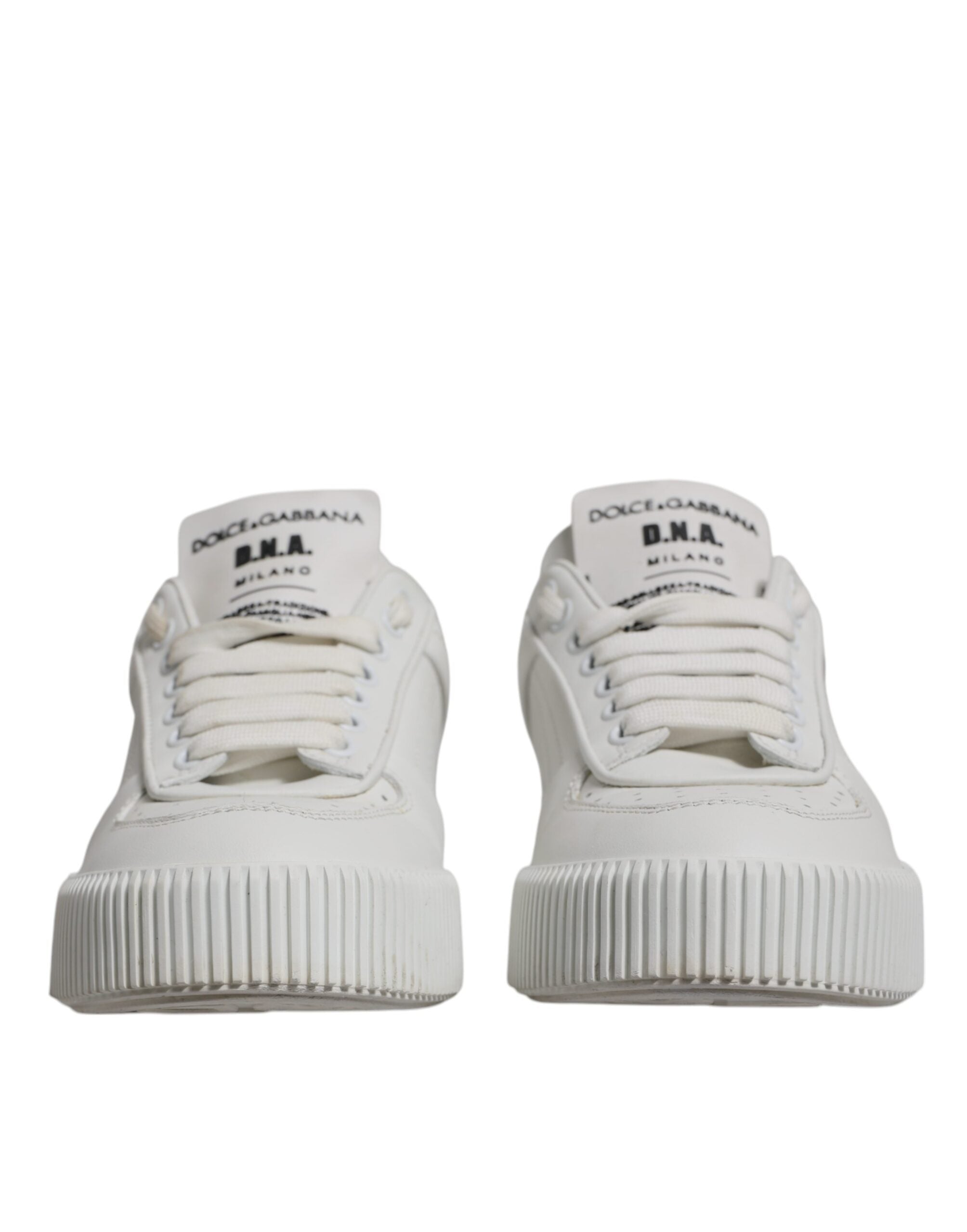 White Miami Leather Low Top Sneakers Shoes