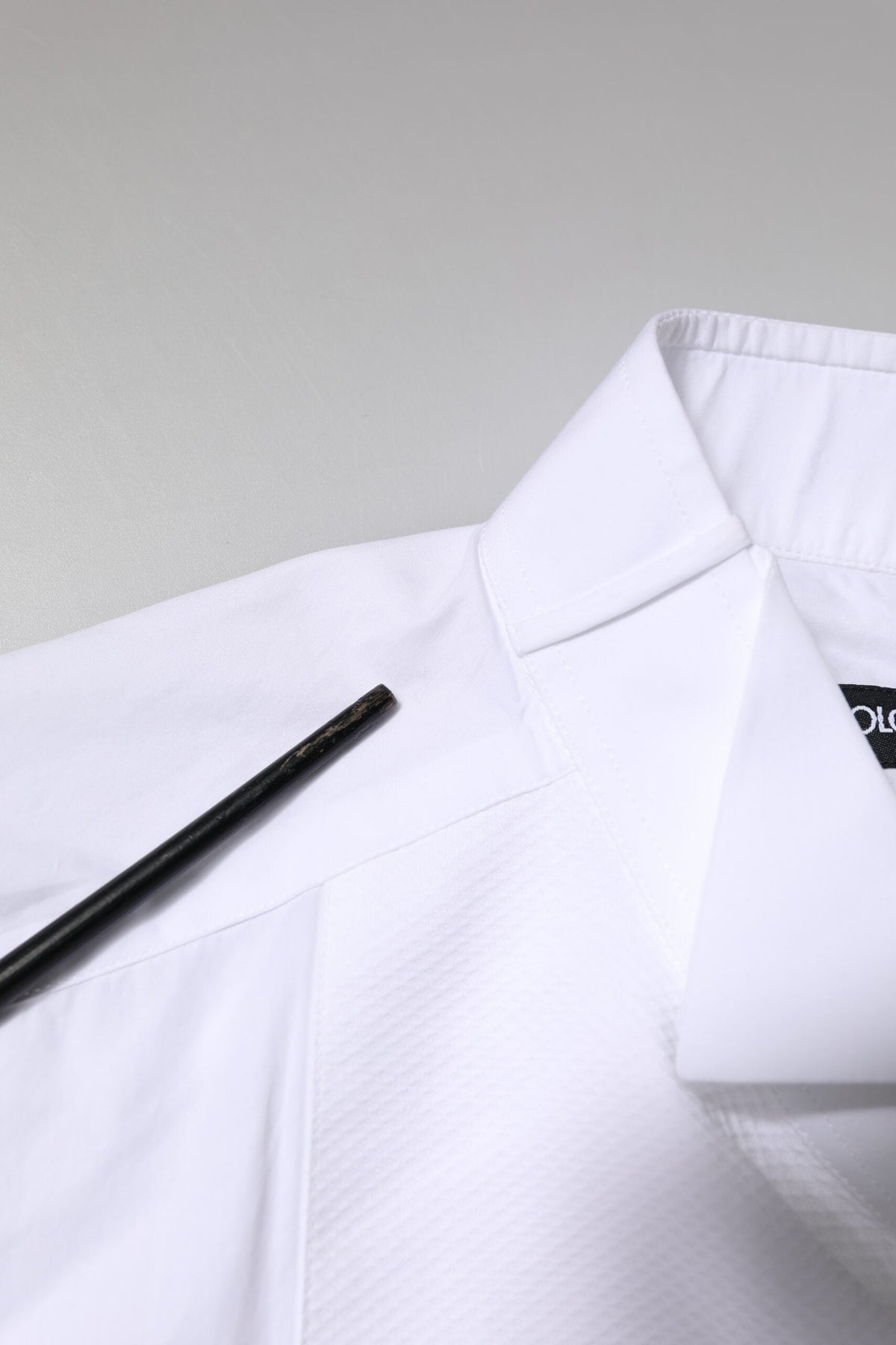 Dolce & Gabbana White GOLD CottonPoplin Bib Formal Dress Shirt
