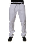 White Cotton Straight Men Denim Jeans