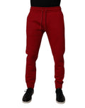 Red DG Logo Cotton Jogger Men Sweatpants Pants