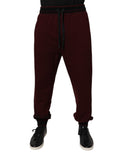 Bordeaux Cotton Jogger Men Sweatpants Pants