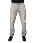 Dolce & Gabbana Light Gray Cotton Skinny Denim Jeans