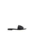 Black Calf Leather Bos Taurus Sandals