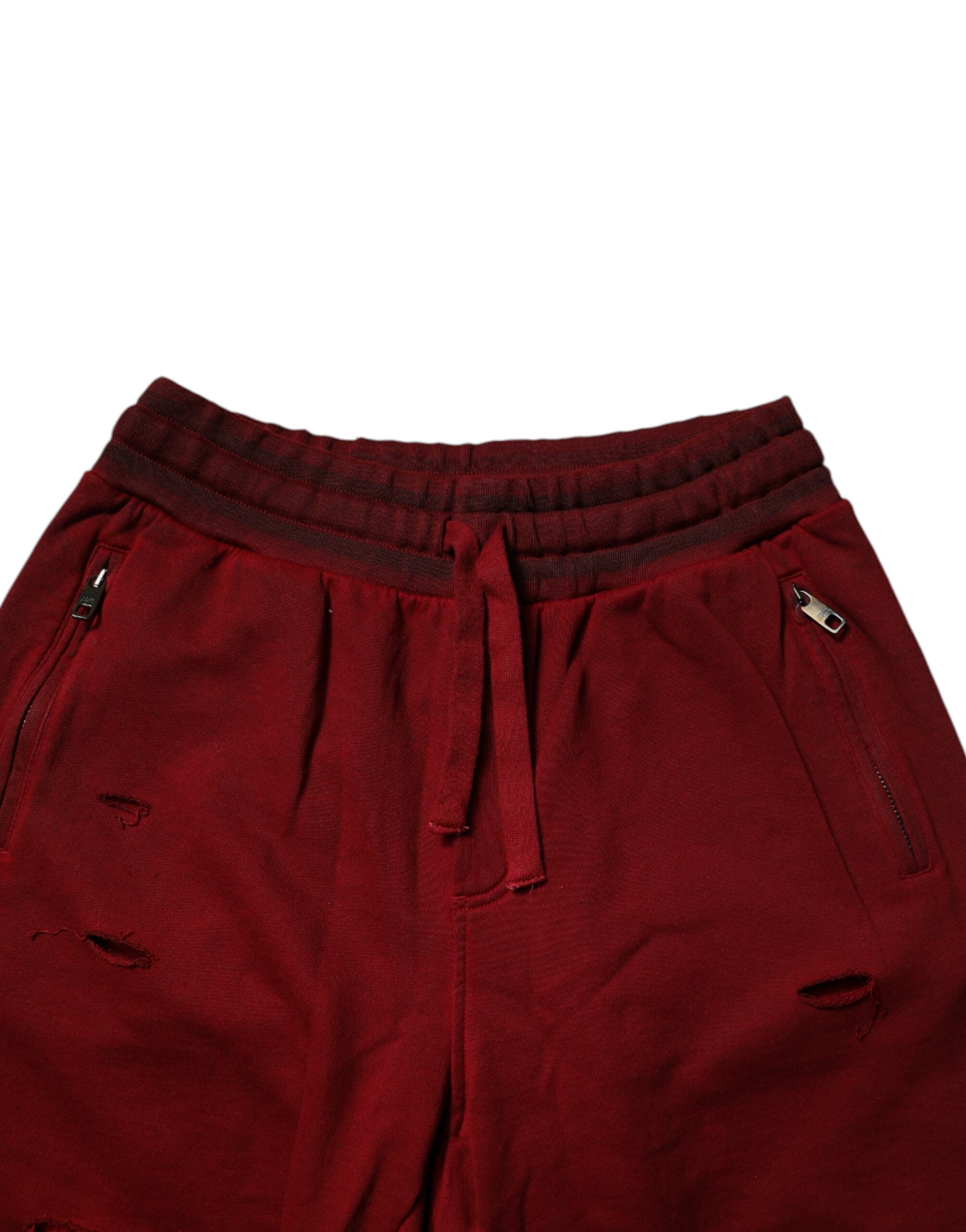 Maroon Rip Style Bermuda Sweatshorts Shorts