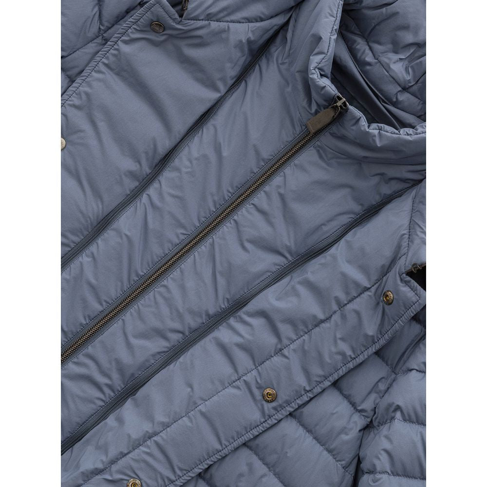 Blue Polyester Coat