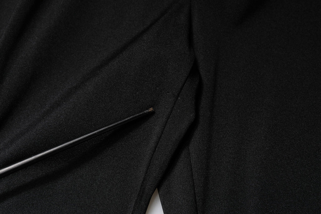 Dolce & Gabbana Black Nylon High Waist Slim Fit Pants