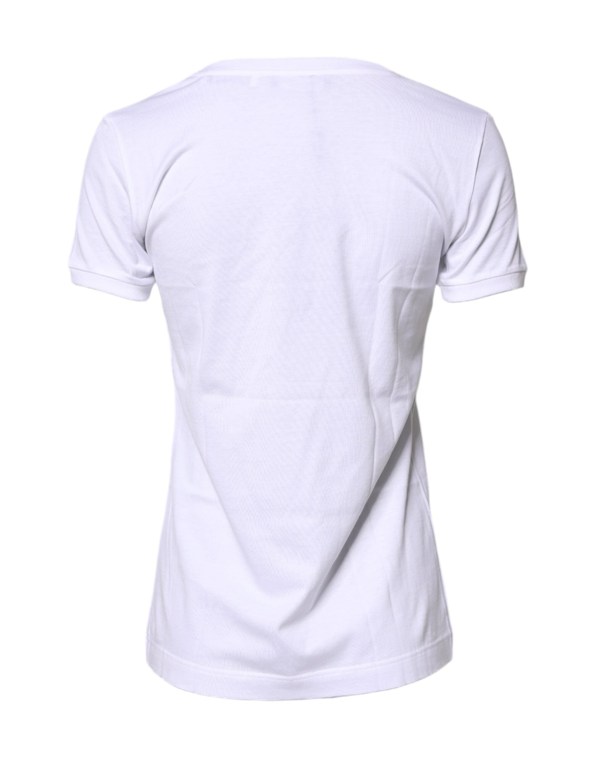 White #DGFamily Cotton Crew Neck T-shirt