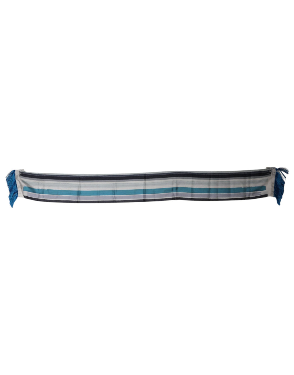 Dolce & Gabbana Multicolor Stripes Silk Fringes Neck Foulard Scarf