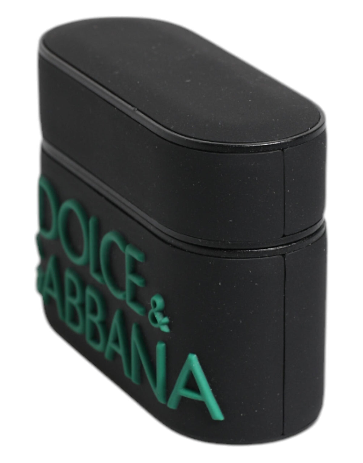 Dolce & Gabbana Black Orange Silicone Embossed Logo Airpods Case