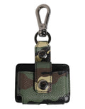 Dolce & Gabbana Multicolor Camouflage Leather Airpods Case