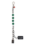 Dolce & Gabbana Silver Tone Brass Bead Dice Logo Embellish Charm Bracelet