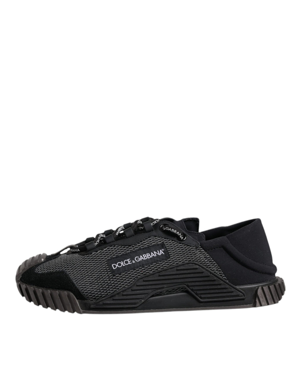 Black Silver Logo Low Top Men Sneakers Shoes