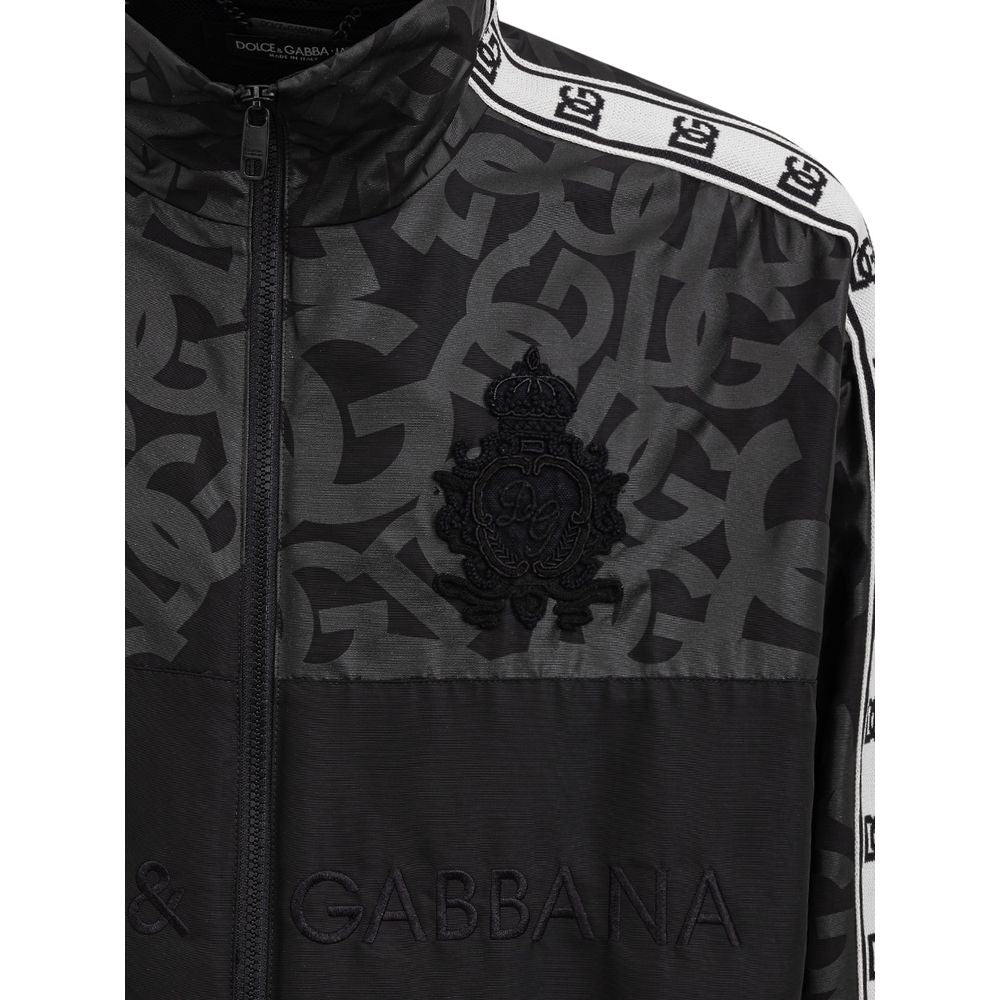 Black Polyester Shell Jacket