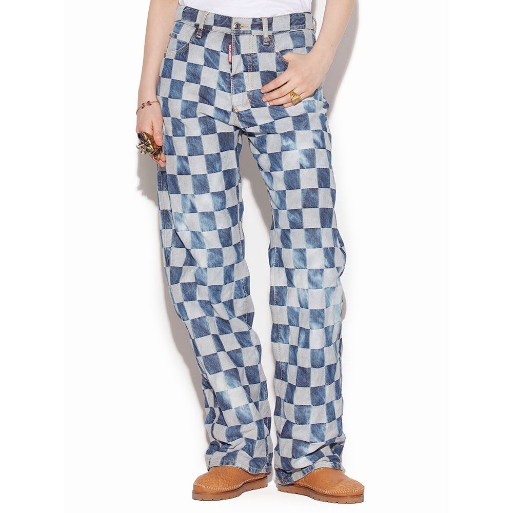 Blue Cotton Relaxed Fit Jeans