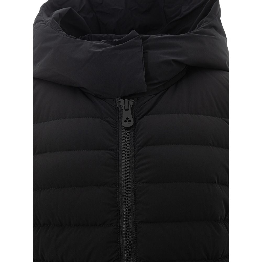 Black Polyamide Full-Length Jacket