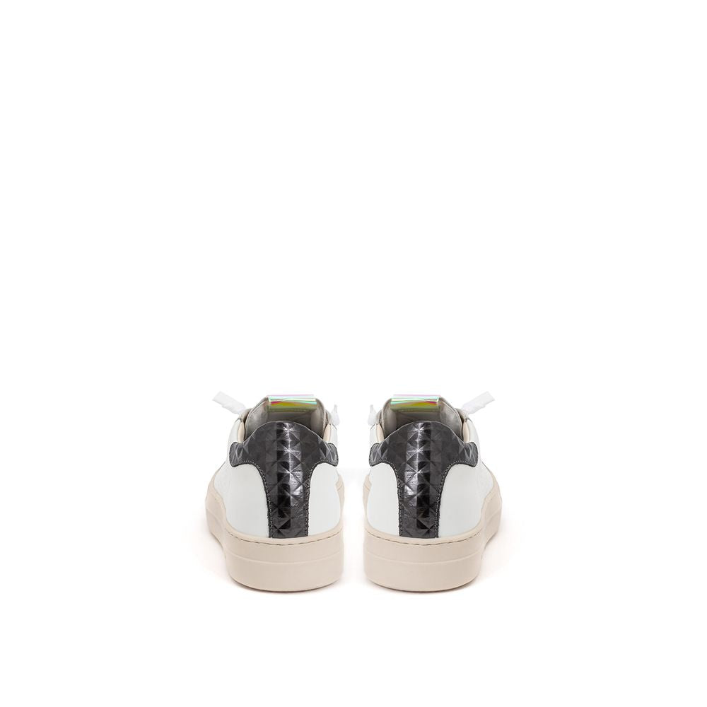 White Leather Low Top Sneakers