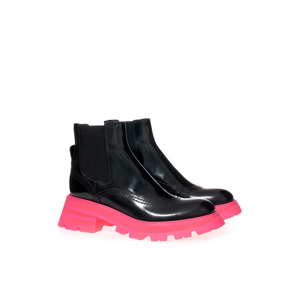 Black Leather Chelsea Boots