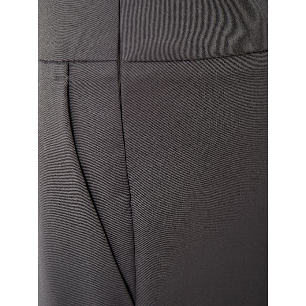Gray Wool Casual Pants