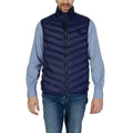 Blue Polyamide Sleeveless Jacket