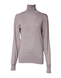 Brown Cashmere Turtleneck Pullover Sweater