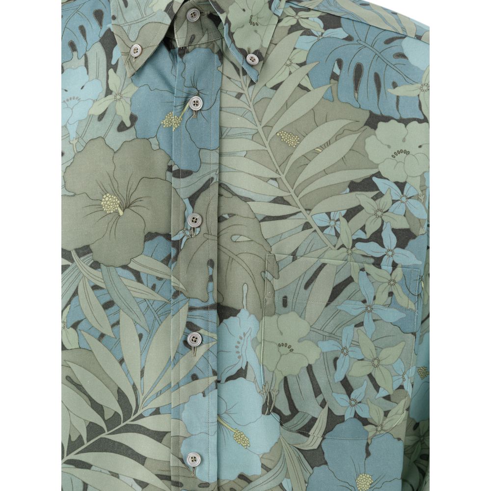 Blue Lyocell Pattern Shirt