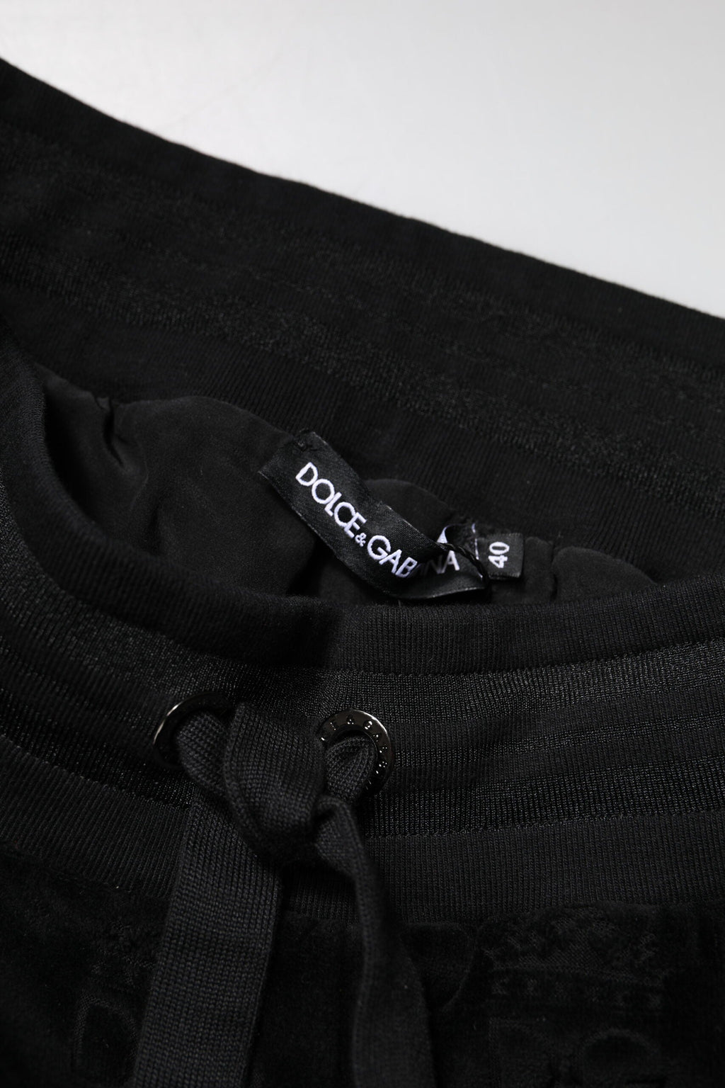 Dolce & Gabbana Black All-Over DG Logo Print Jogger Pants