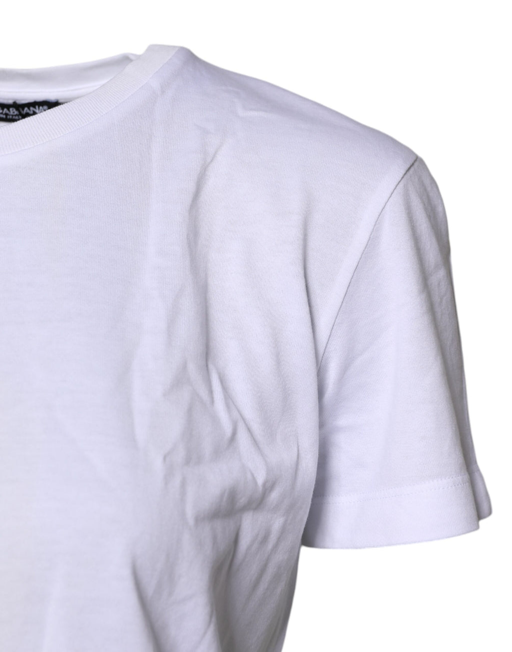 White Short Sleeves Round Neck Top T-shirt