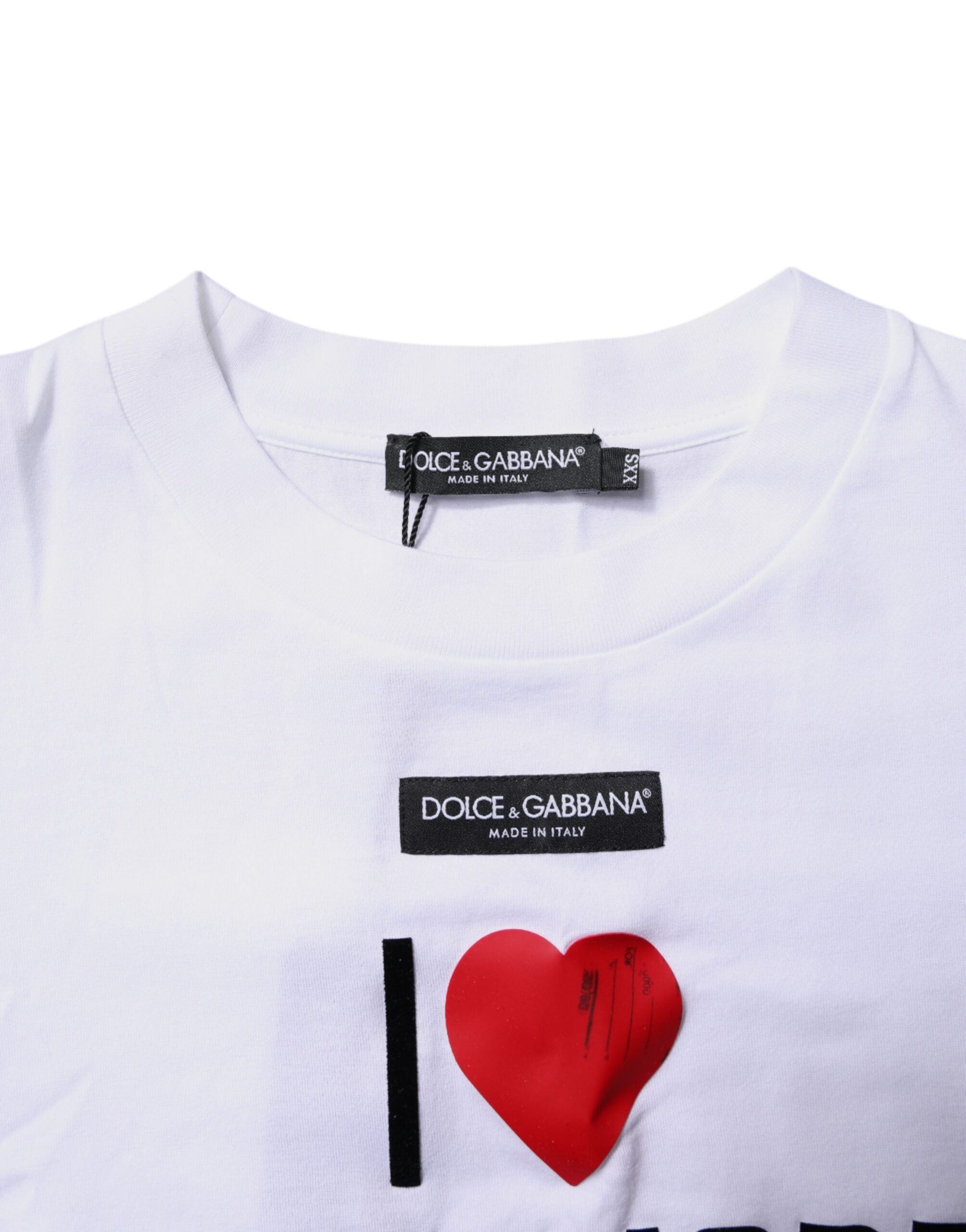 White Printed Round Neck Top Cotton T-shirt