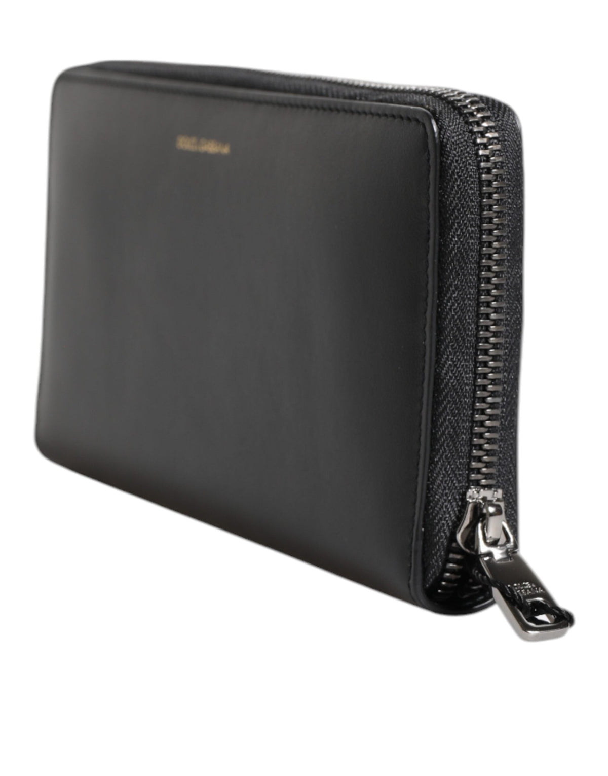 Dolce & Gabbana Black Blue Exotic Leather Embossed Continental Wallet