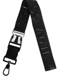 Dolce & Gabbana Black Stretch Polyester Rubberised DG Logo Keychain