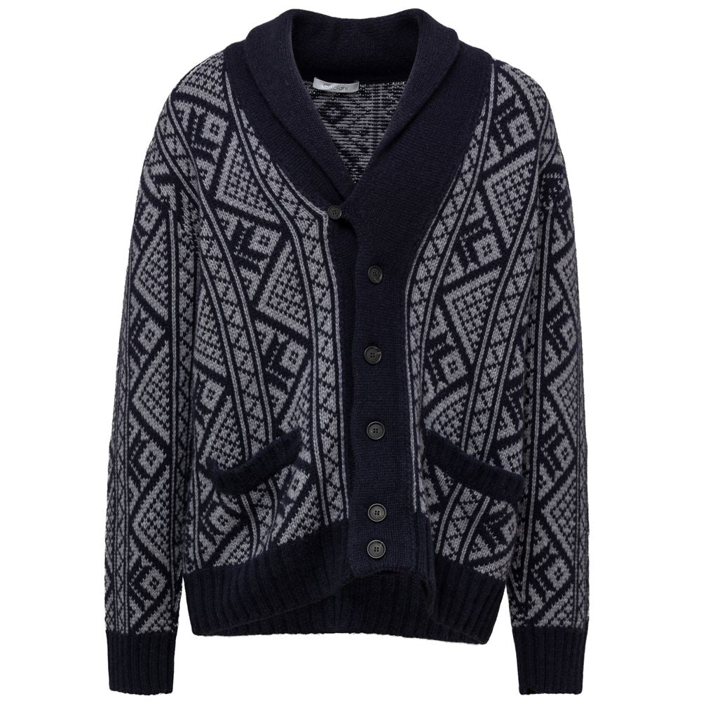 Bicolor Cashmere Cardigan