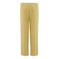 Gold Cotton Casual Pants