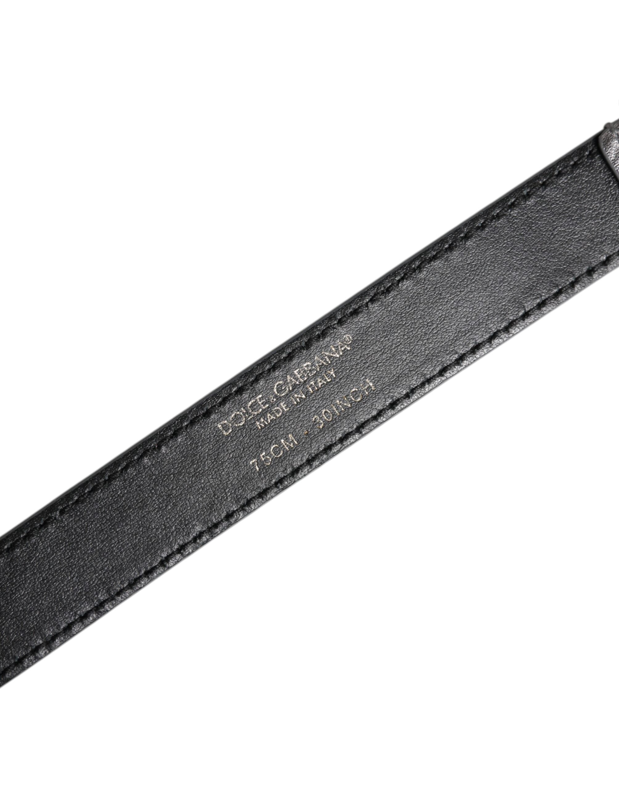 Silver Logo Engraved Metal Waist Buckle Belt