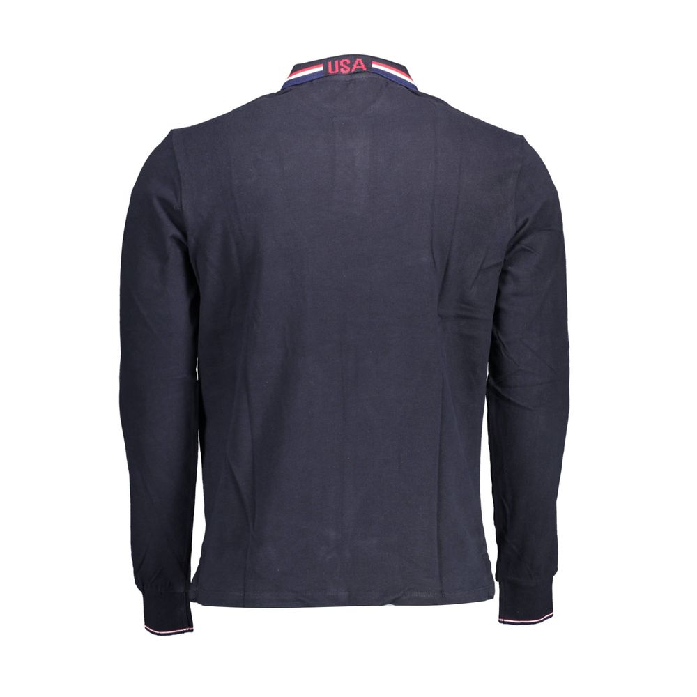 Blue Cotton Men's Polo Shirt