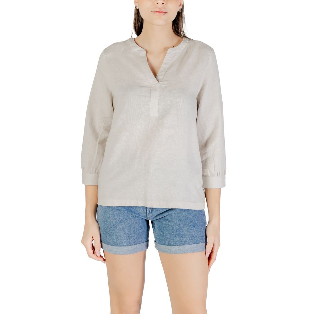 Beige Linen Blouse