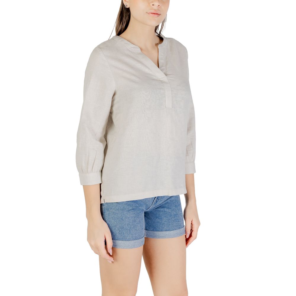 Beige Linen Blouse
