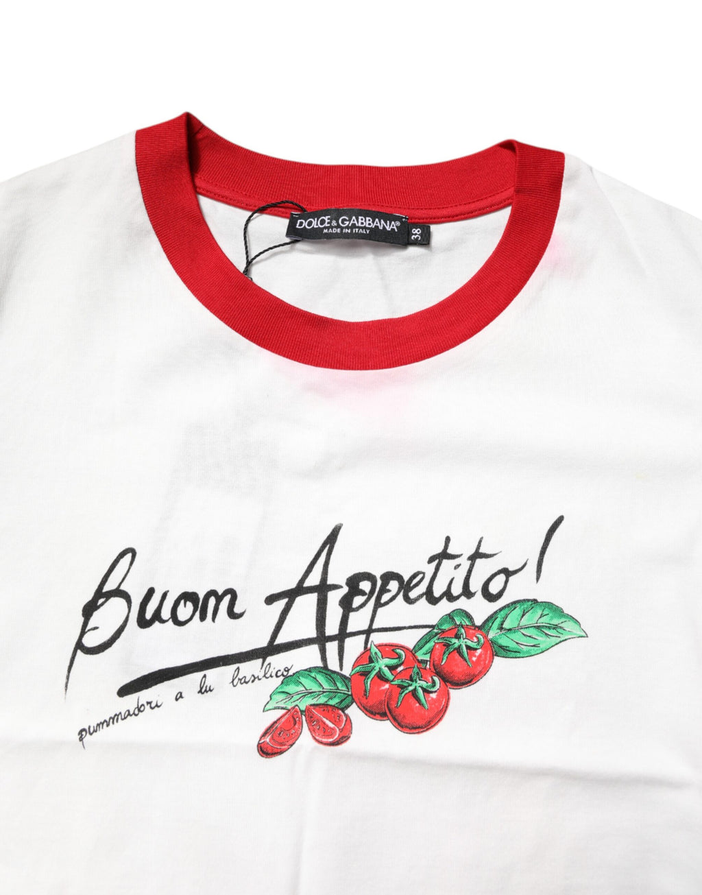 White Printed Round Neck Cropped Top T-shirt