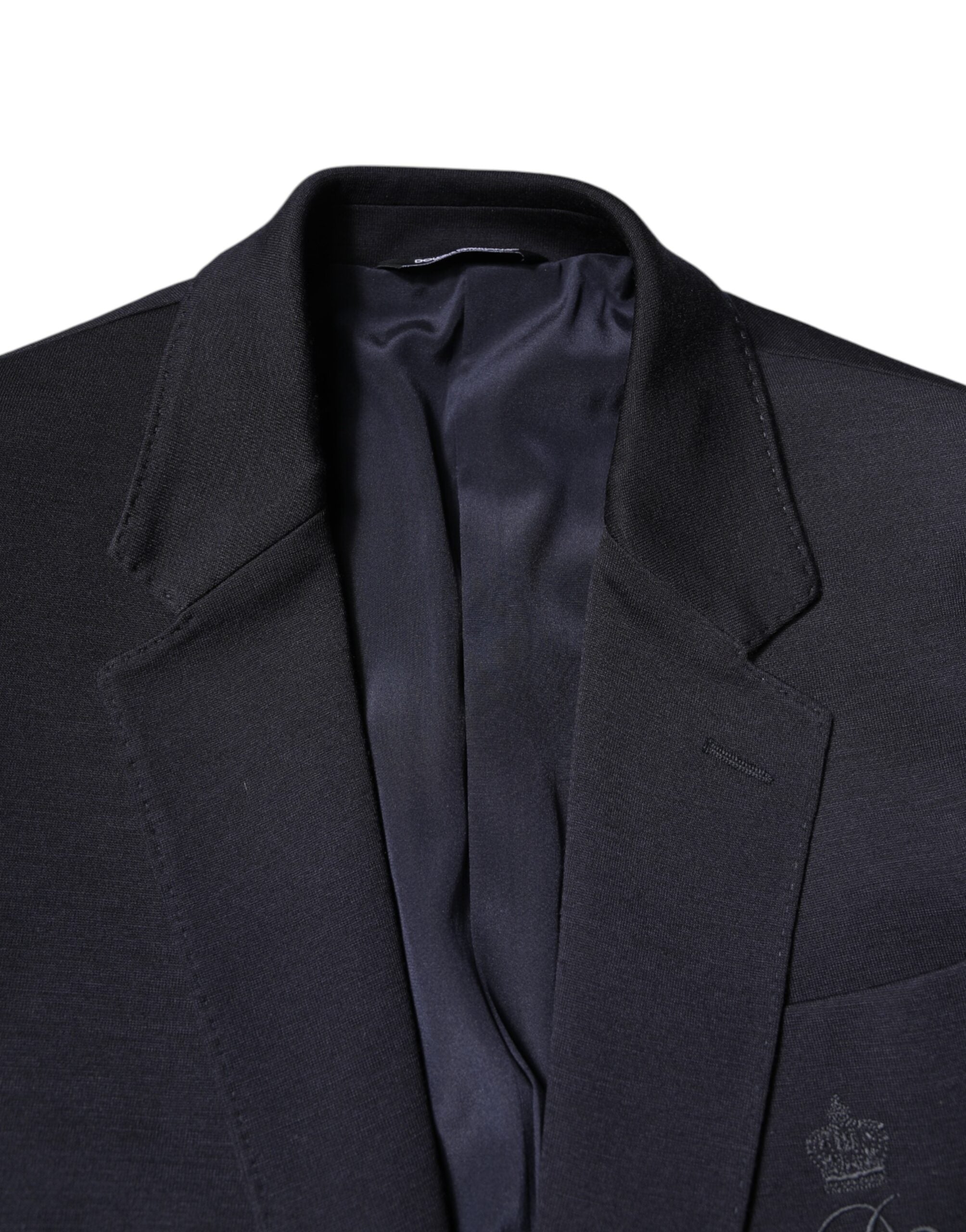 Dark Blue Wool Single Breasted Coat Suit Blazer