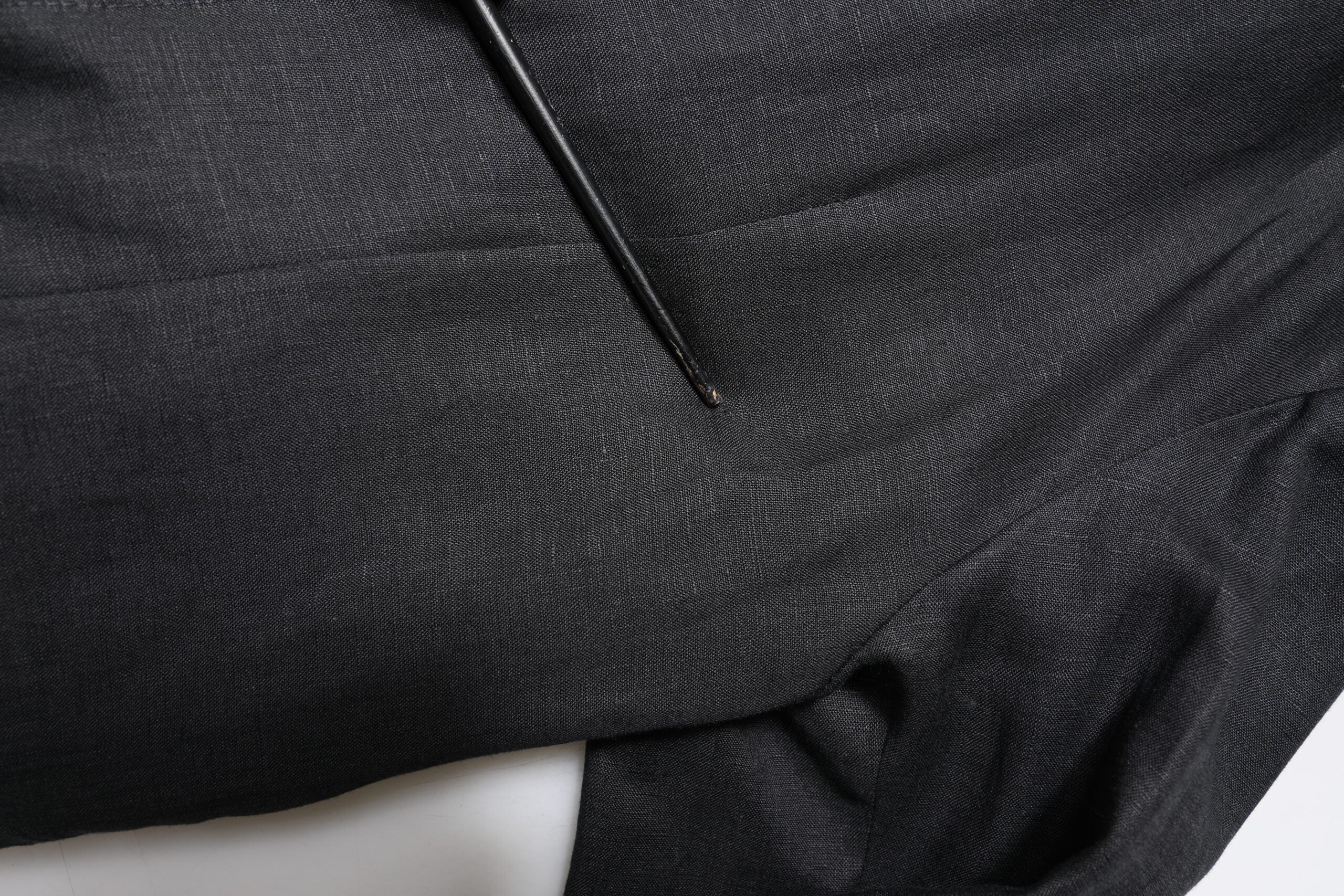 Black Linen Single Breasted Men Coat Blazer