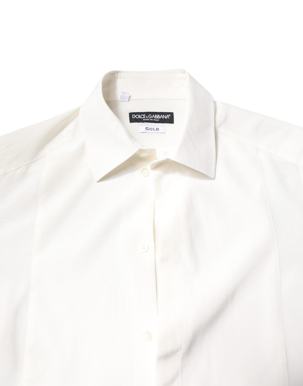 White Silk GOLD Dress Formal Collared Shirt